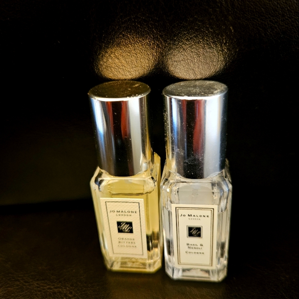 Jo Malone orange bitters + Basil & neroli cologne spray samples 0.3 fl oz each